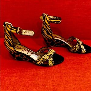 Animal print wedge Sam Edelman really clean 6.5